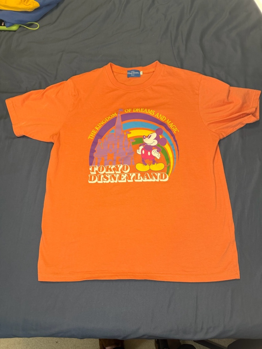 Tokyo Disneyland Resort Mickey Mouse Peach T Shirt Sz. Large Woman’s